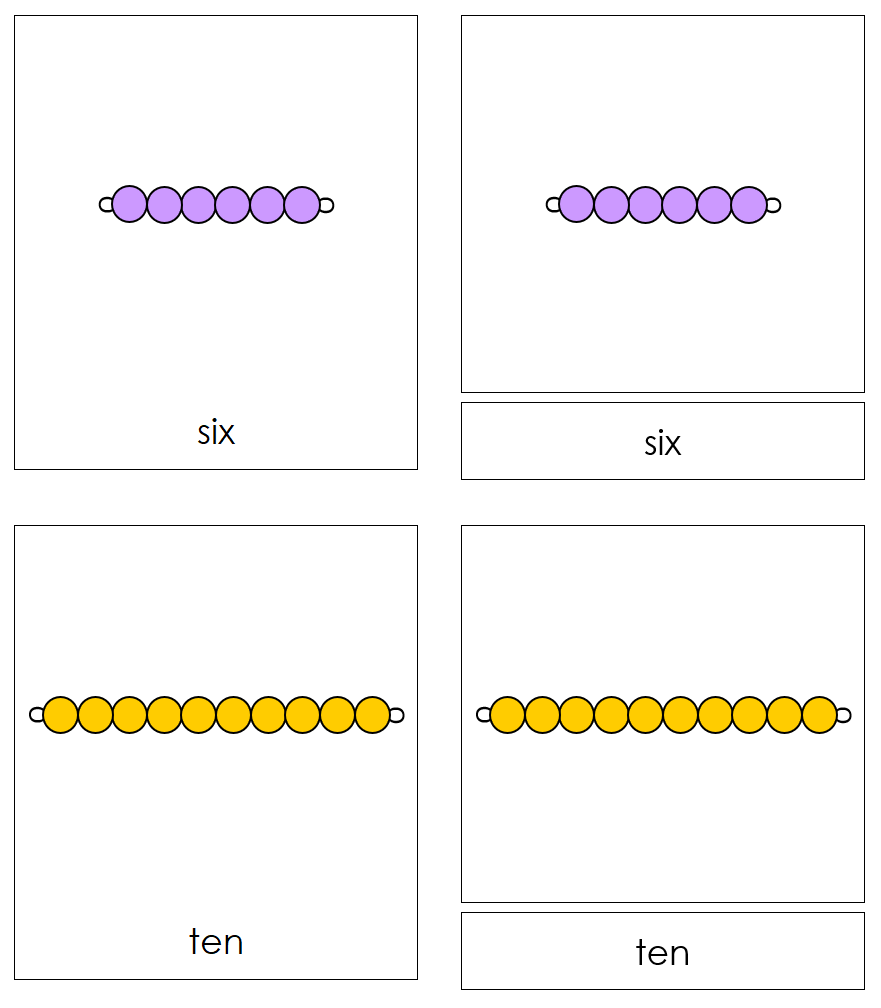 Montessori Bead Nomenclature 3-Part Cards by Montessori Print Shop