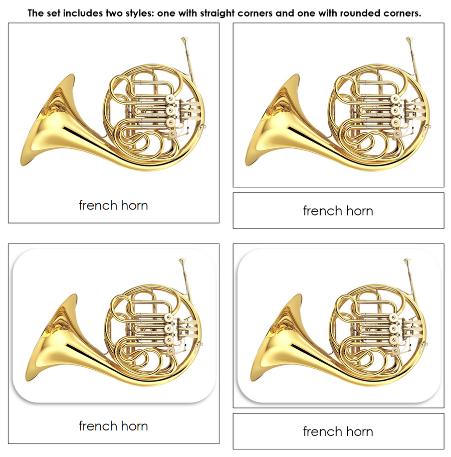 Musical Instruments Safari Toob Cards - Montessori Print Shop
