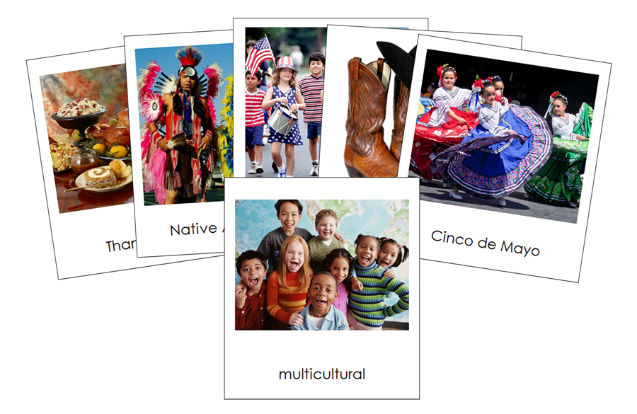 Culture of North America 3-Part Cards by Montessori Print Shop