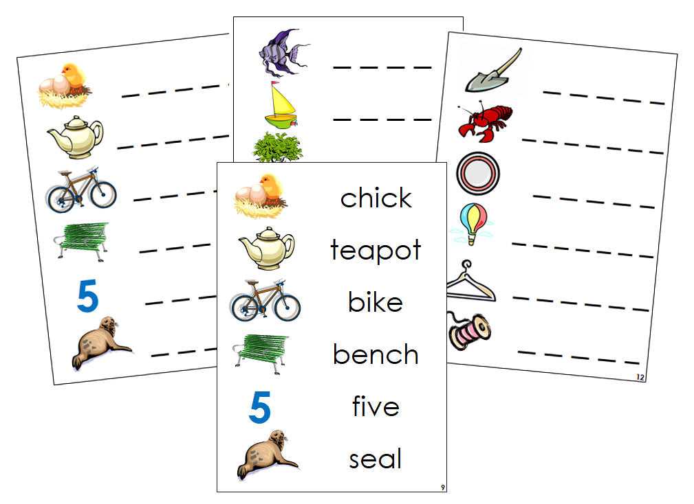 Montessori Step 3: Phonogram Spelling Cards Set 1 - language cards - Montessori Print Shop
