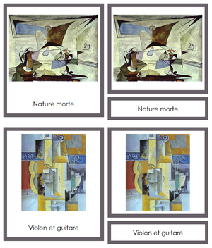 French - Pablo Picasso Art Cards (borders) - Montessori Print Shop