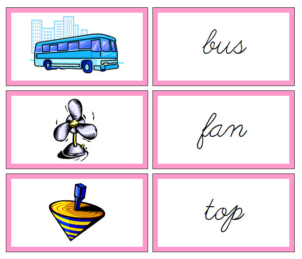 Montessori Phonetic Pink Language Series Bundle (cursive) - Montessori Print Shop Phonics Program