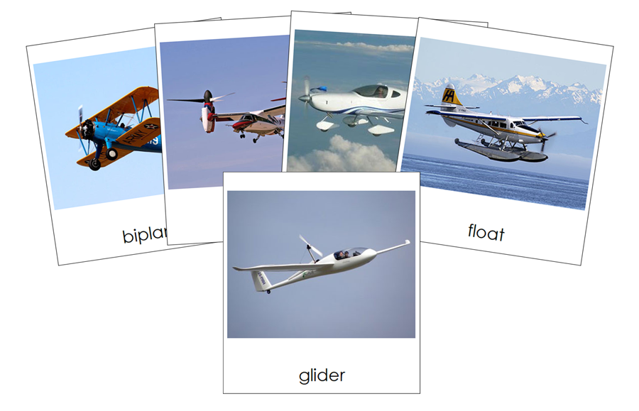 Types of Planes 3-Part Cards by Montessori Print Shop