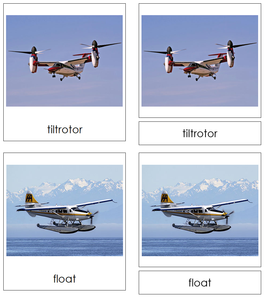 Types of Planes 3-Part Cards by Montessori Print Shop