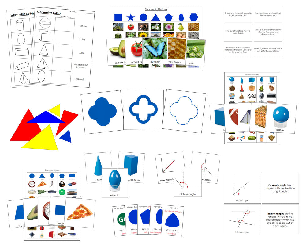 Primary Montessori Geometry Bundle - Montessori Print Shop