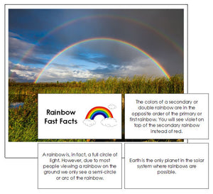 Printable Rainbow Fast Facts and Pictures  - Montessori Print Shop
