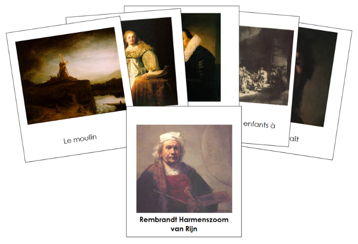 French - Rembrandt Art Cards - Montessori Print Shop Digital Download