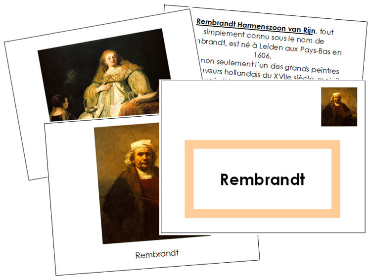 French - Rembrandt Art Book (border) - Montessori Print Shop