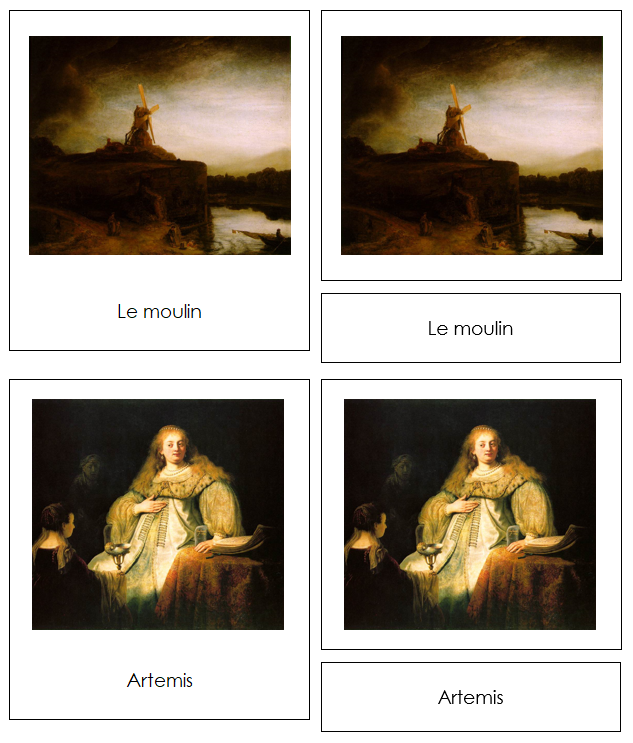 French - Rembrandt Art Cards - Montessori Print Shop