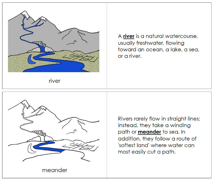 Parts of a river nomenclature book - Montessori Print Shop Digital Download