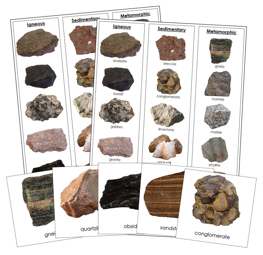 Types of Rocks (Igneous, Sedimentary, & Metamorphic) - Montessori Print Shop Digital Download