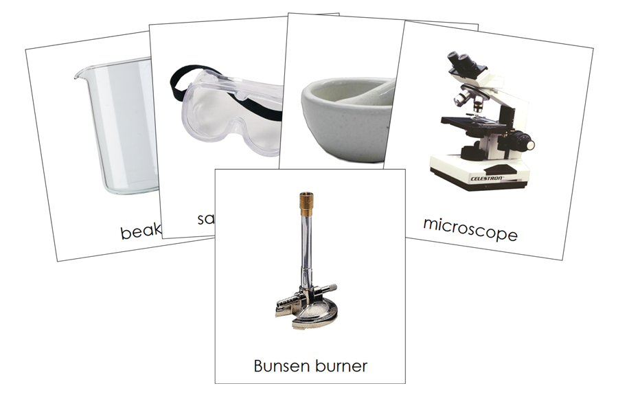Types of Science Equipment 3-Part Cards by Montessori Print Shop