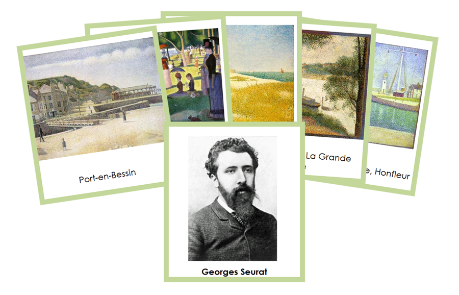 Georges Seurat 3-Part Art Cards - Montessori Print Shop Digital Download