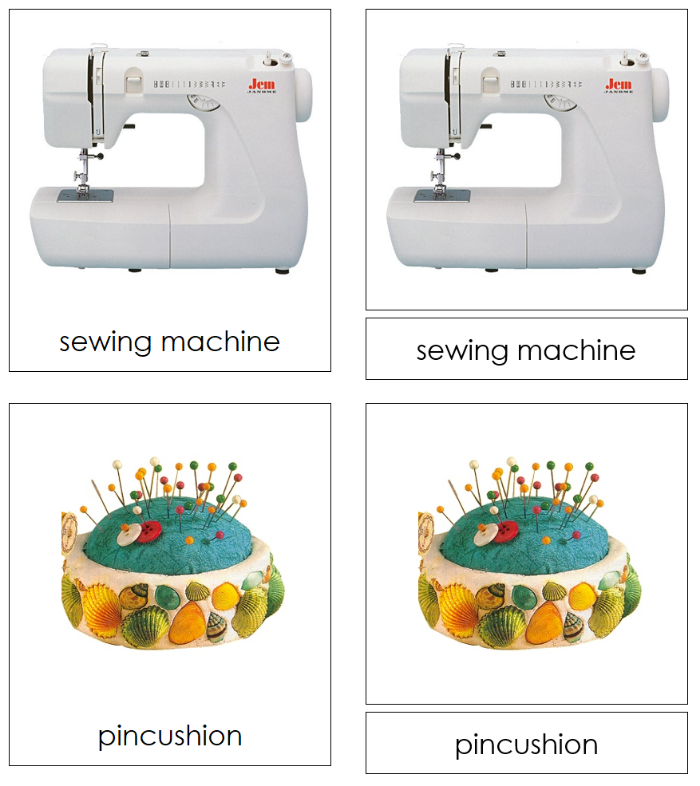 Types of Sewing Items Part Cards - Montessori Print Shop Digital Download