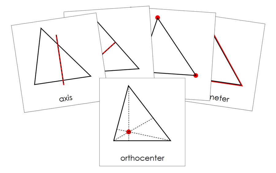 Study of a Triangle 3-Part Cards - Montessori Print Shop geometry cards