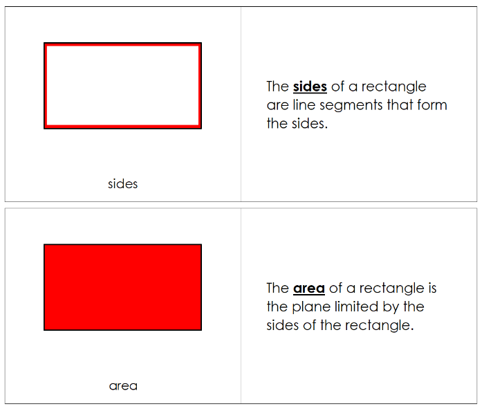 Study of a Rectangle Geometry Book - Montessori Print Shop Digital Download