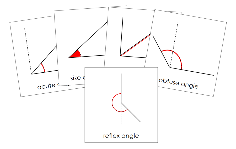 Study of Angles 3-Part Cards - Montessori Print Shop geometry cards