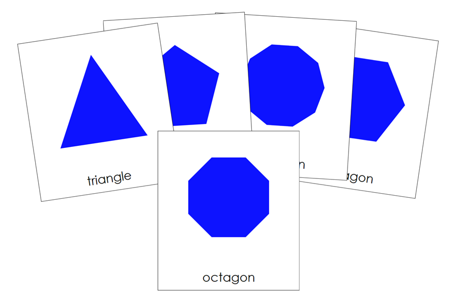 Polygons 3-Part Cards - Montessori Print Shop geometry cards