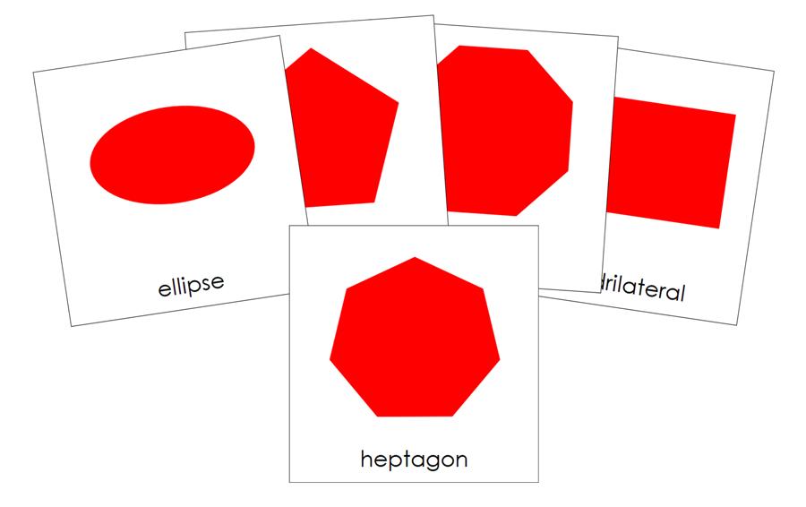 Types of Polygons 3-Part Cards - Montessori Print Shop geometry cards