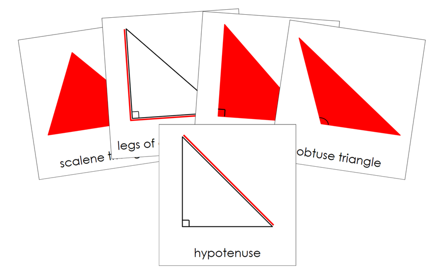 Types of Triangles 3-Part Cards - Montessori Print Shop geometry cards