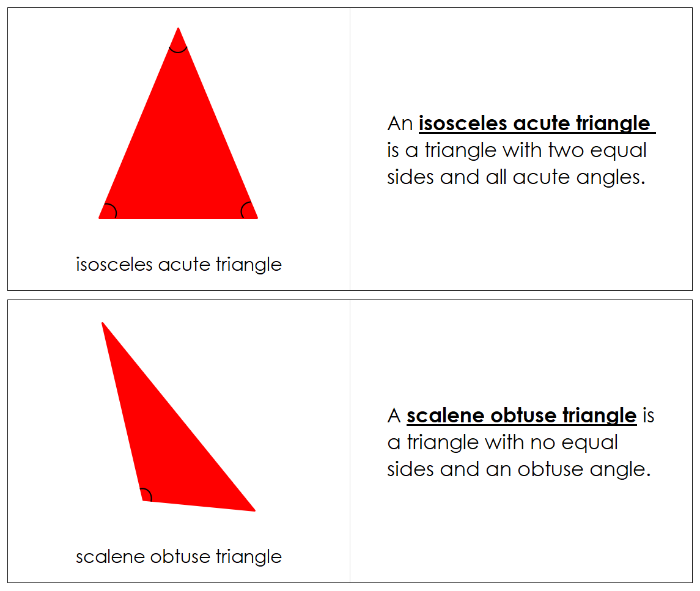 Types of Triangles Geometry Book - Montessori Print Shop Digital Download