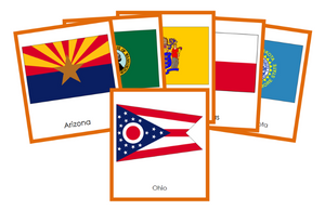 Flags of the United States Cards - Montessori Digital Download ...