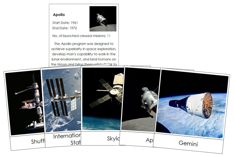 US Space Missions - Montessori Print Shop Digital Download