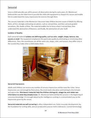 Primary Montessori Education: Understanding The Theory - Download by Montessori Print Shop