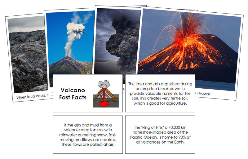 Volcano Fast Facts & Pictures - Montessori Print Shop Digital Download