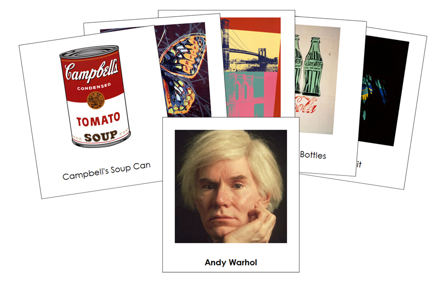 Andy Warhol 3-Part Art Cards - Montessori Print Shop Digital Download