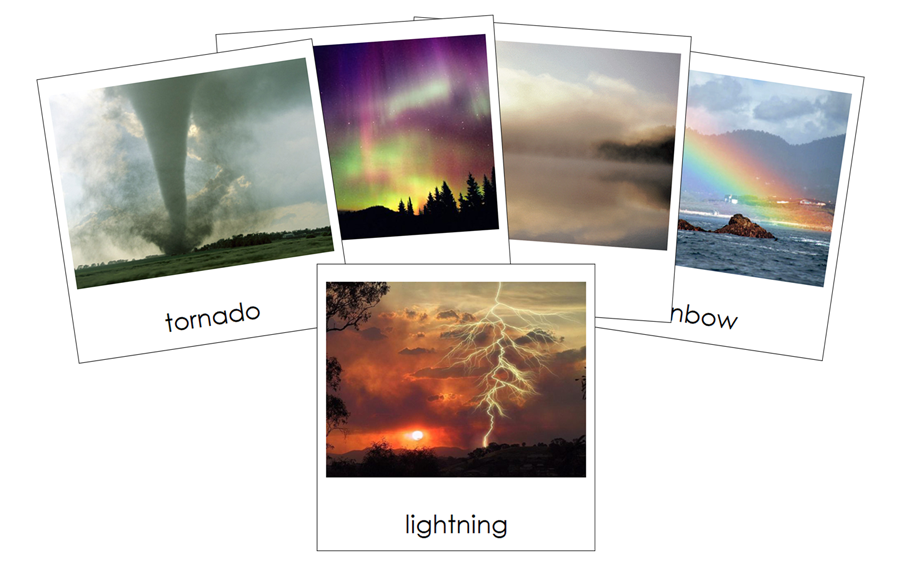 Types of Weather Phenomena Cards - Montessori Print Shop Digital Download