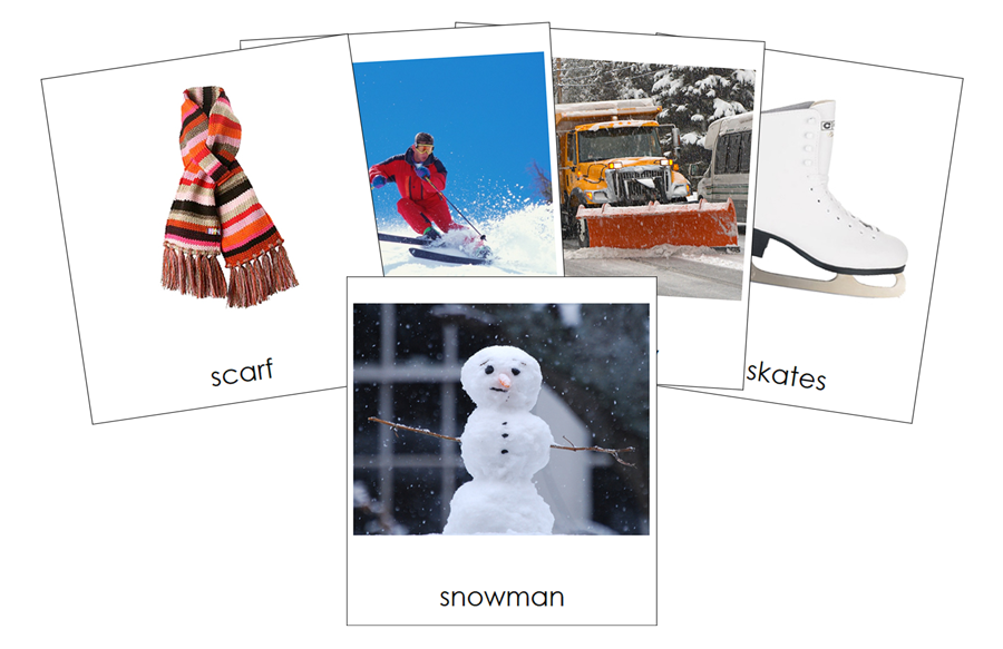 Types of Winter Season Images3-Part Cards by Montessori Print Shop