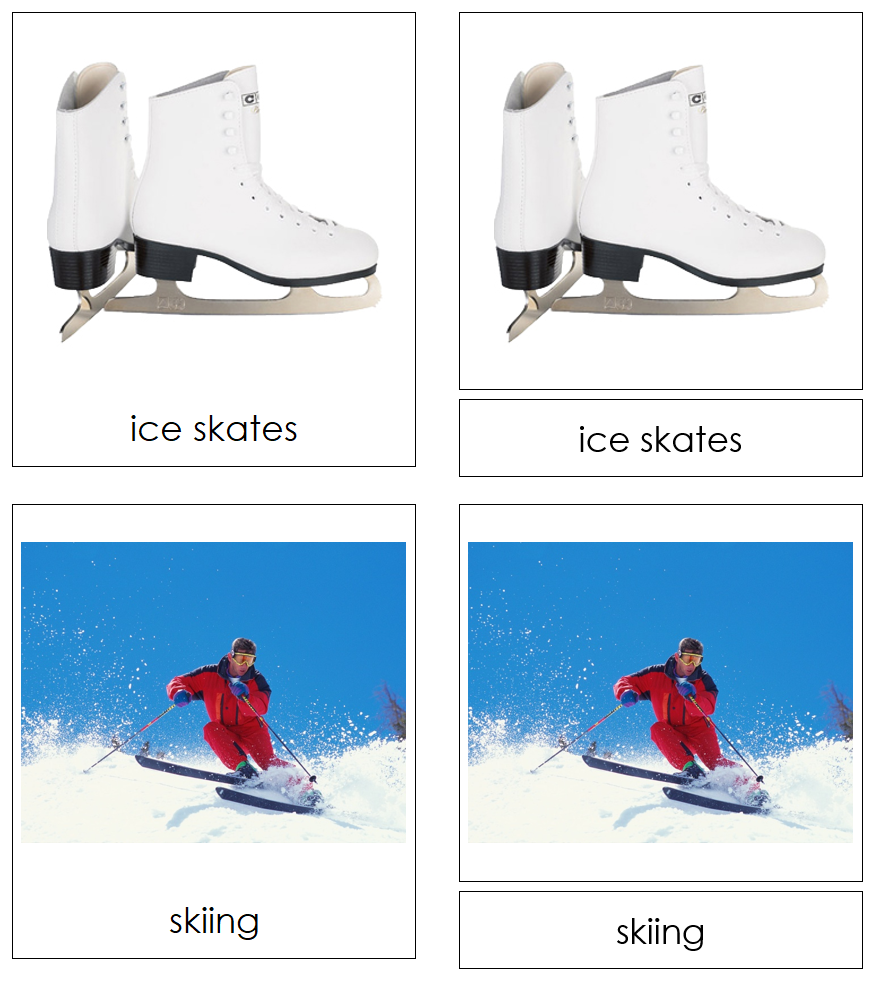 Types of Winter Season Images3-Part Cards by Montessori Print Shop