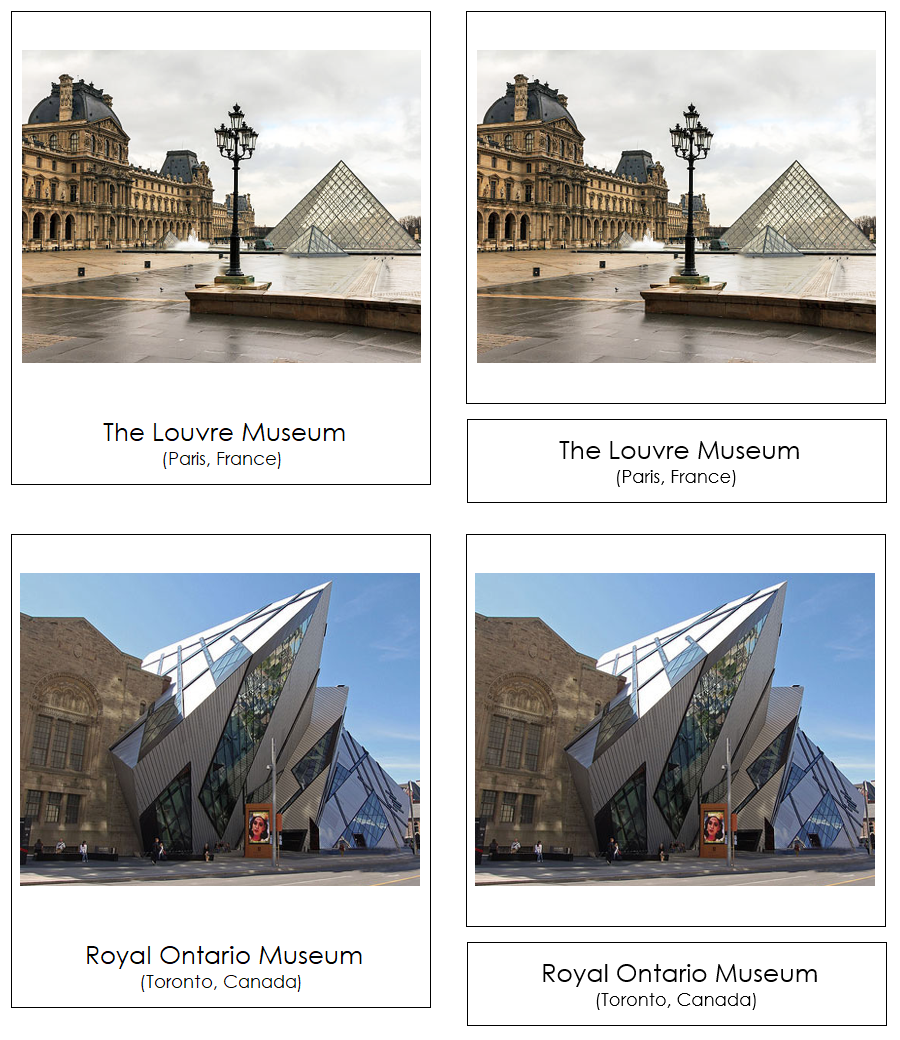 Museums Around The World - Montessori Print Shop Digital Download