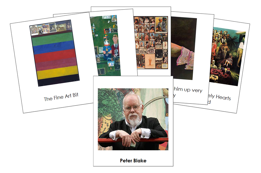 Peter Blake 3-Part Art Cards - Montessori Print Shop Digital Download