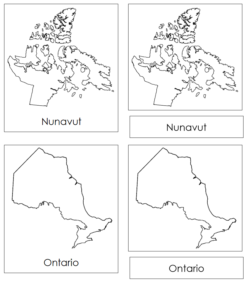 Provinces & Territories of Canada by Montessori Print Shop
