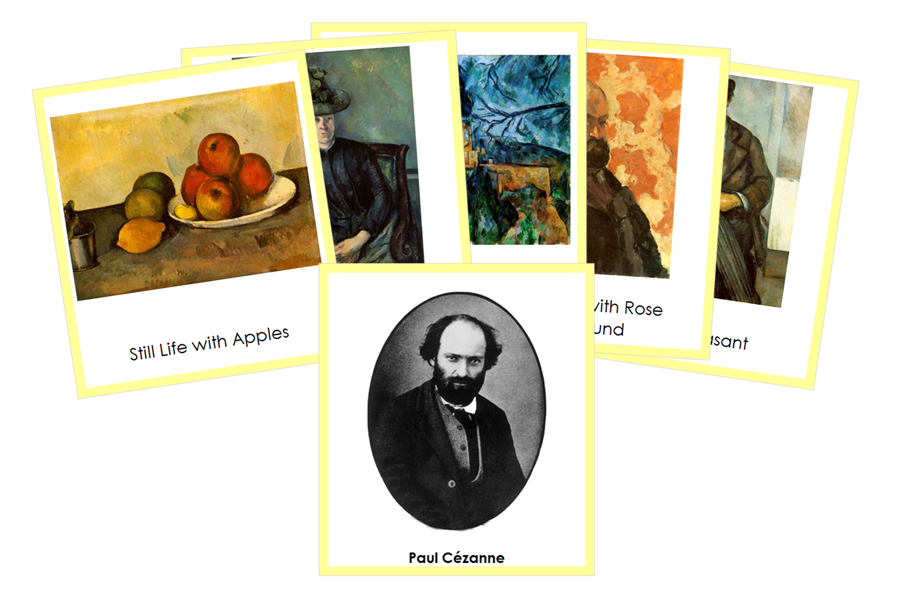 Paul Cezanne Art Cards (color-coded) - Montessori Print Shop Digital Download