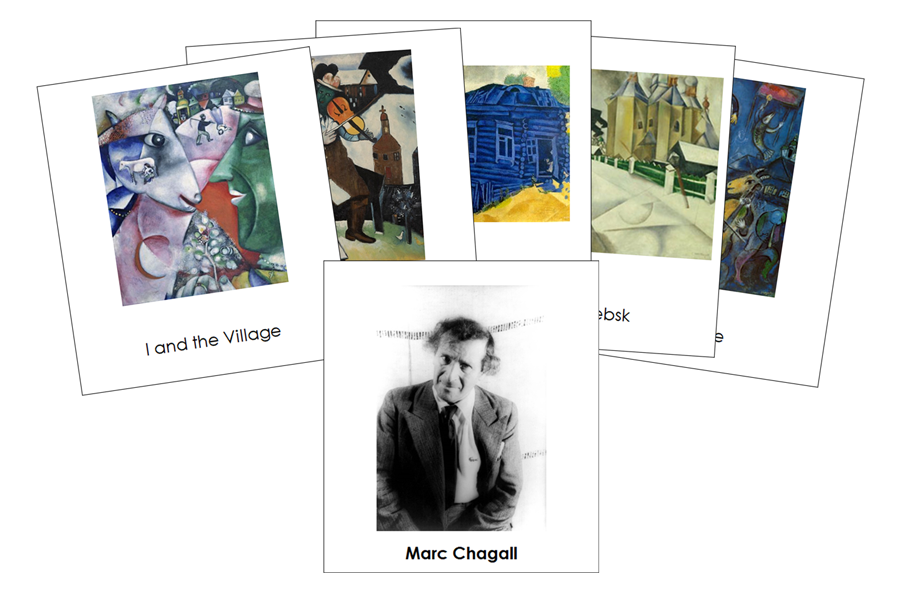 Marc Chagall 3-Part Art Cards - Montessori Print Shop Digital Download