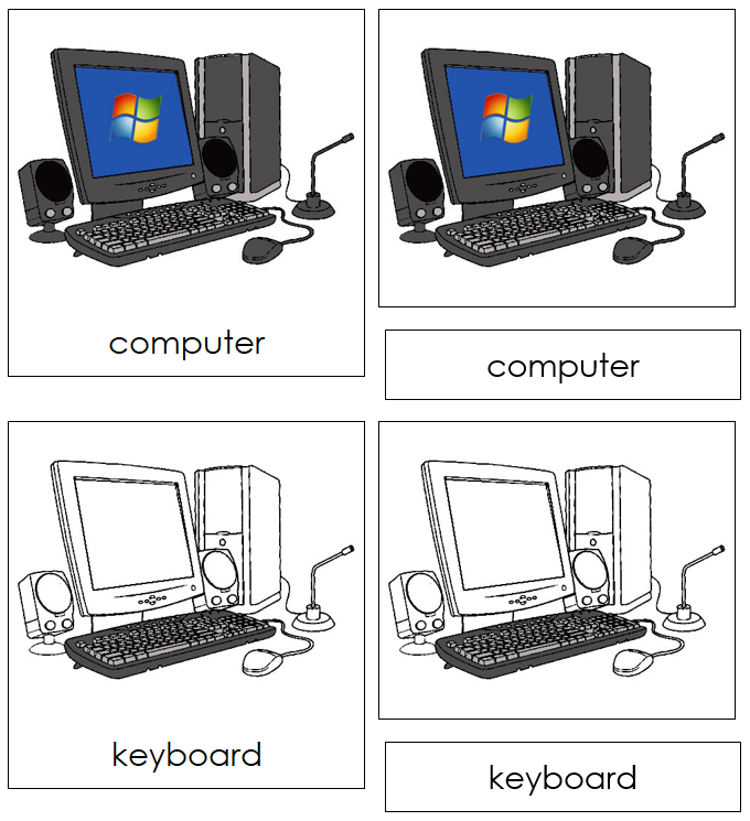 Computer Nomenclature Cards FREE Montessori Download Montessori