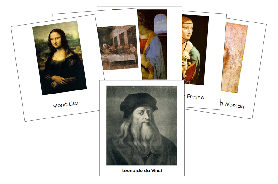 Leonardo da Vinci 3-Part Art Cards - Montessori Print Shop Digital Download