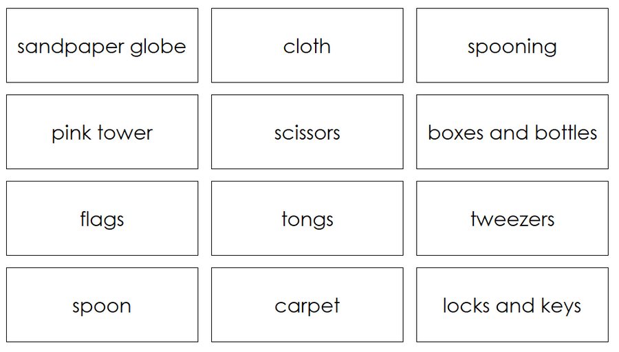 Montessori classroom labels - Montessori Print Shop