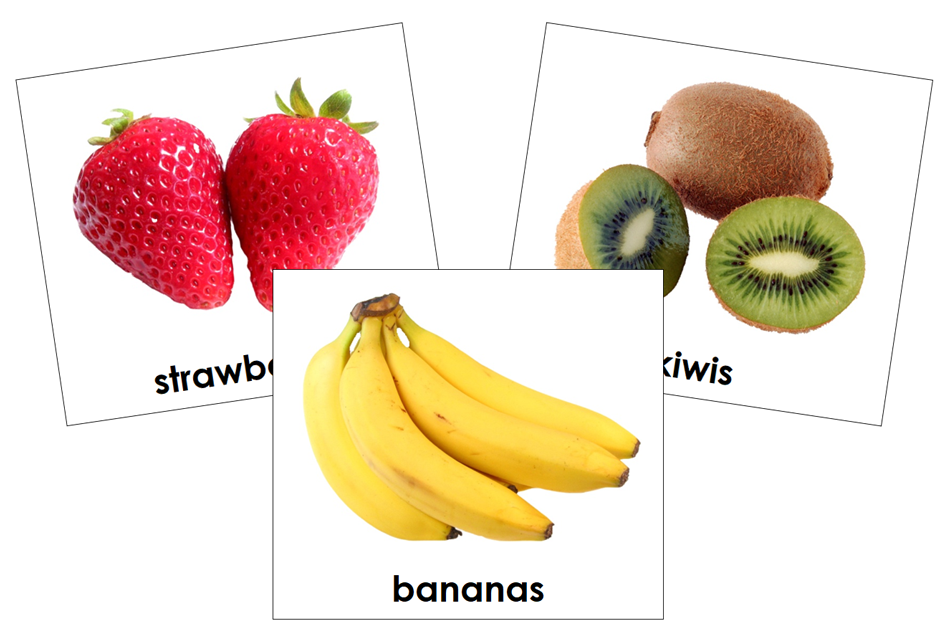 Types of Fruit Cards - Toddler Cards - Montessori Print Shop