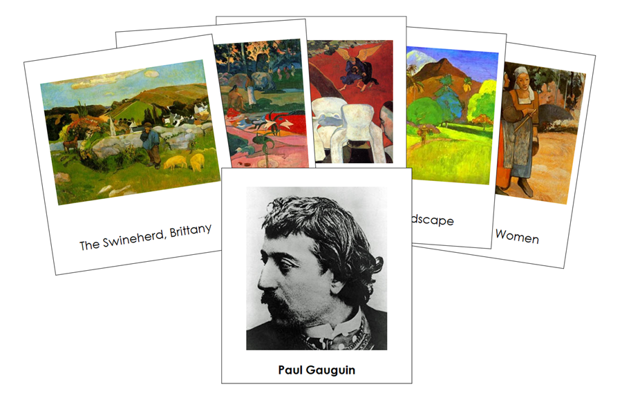 Paul Gauguin 3-Part Art Cards - Montessori Print Shop Digital Download