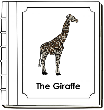 Parts of a Giraffe Nomenclature Book (red) - Montessori Print Shop Digital Download