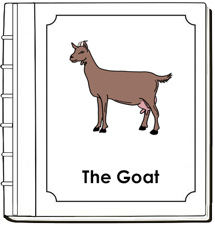 Parts of a Goat Nomenclature Book (red) - Montessori Print Shop Digital Download