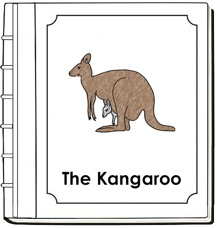 Kangaroo Nomenclature Book (red) - Montessori Print Shop Digital Download