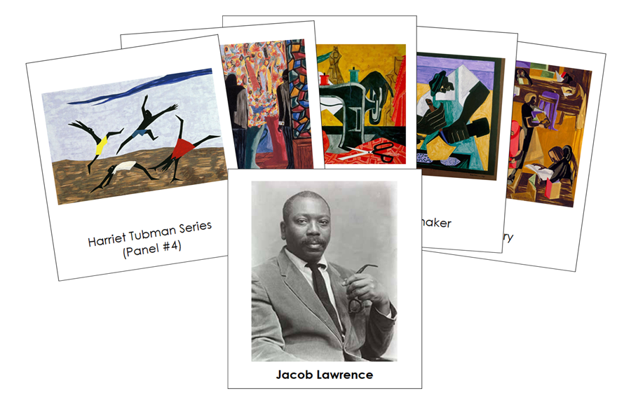 Jacob Lawrence 3-Part Art Cards - Montessori Print Shop Digital Download