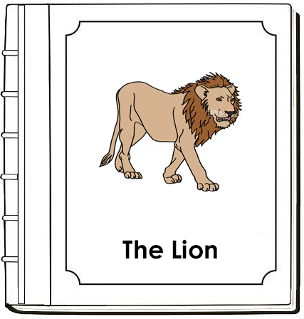Lion Nomenclature Book (red) - Montessori Print Shop Digital Download