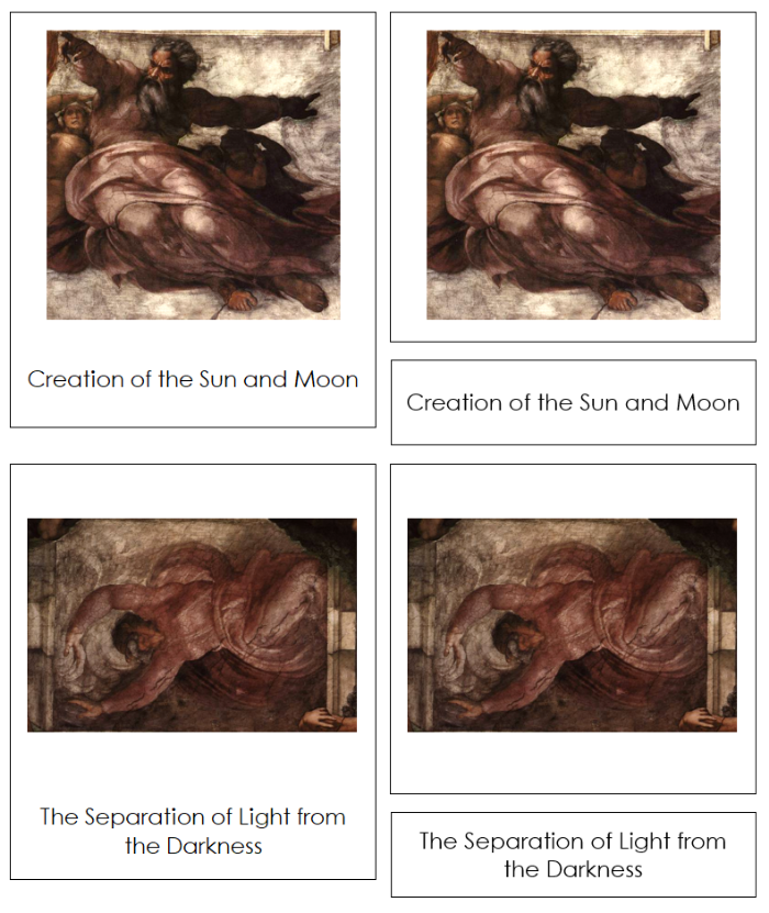 Michelangelo 3-Part Art Cards - Montessori Print Shop Digital Download