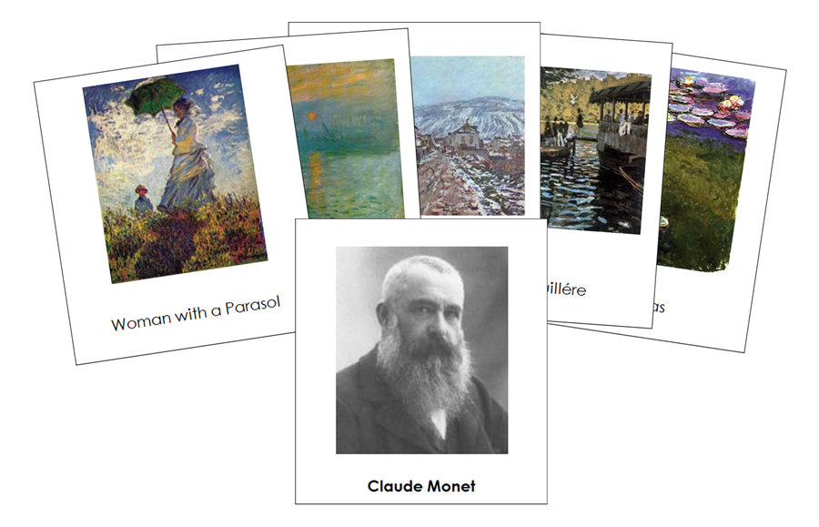Claude Monet 3-Part Art Cards - Montessori Print Shop Digital Download